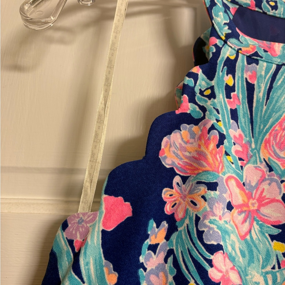 Lily Pulitzer Floral Dress in Blue‎ and Pink S - Picture 2 of 12